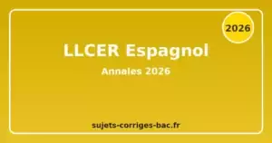 Annales LLCR Espagnol 2026