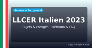 annales llcer italien 2023