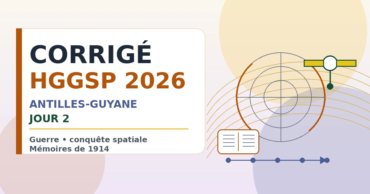 Illustration du corrigé HGGSP Antilles-Guyane 2026 jour 2